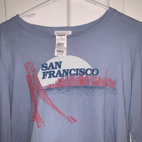 NWT medium longsleeve sanfran gratic tee (TILLYS) - Picture 1 of 3